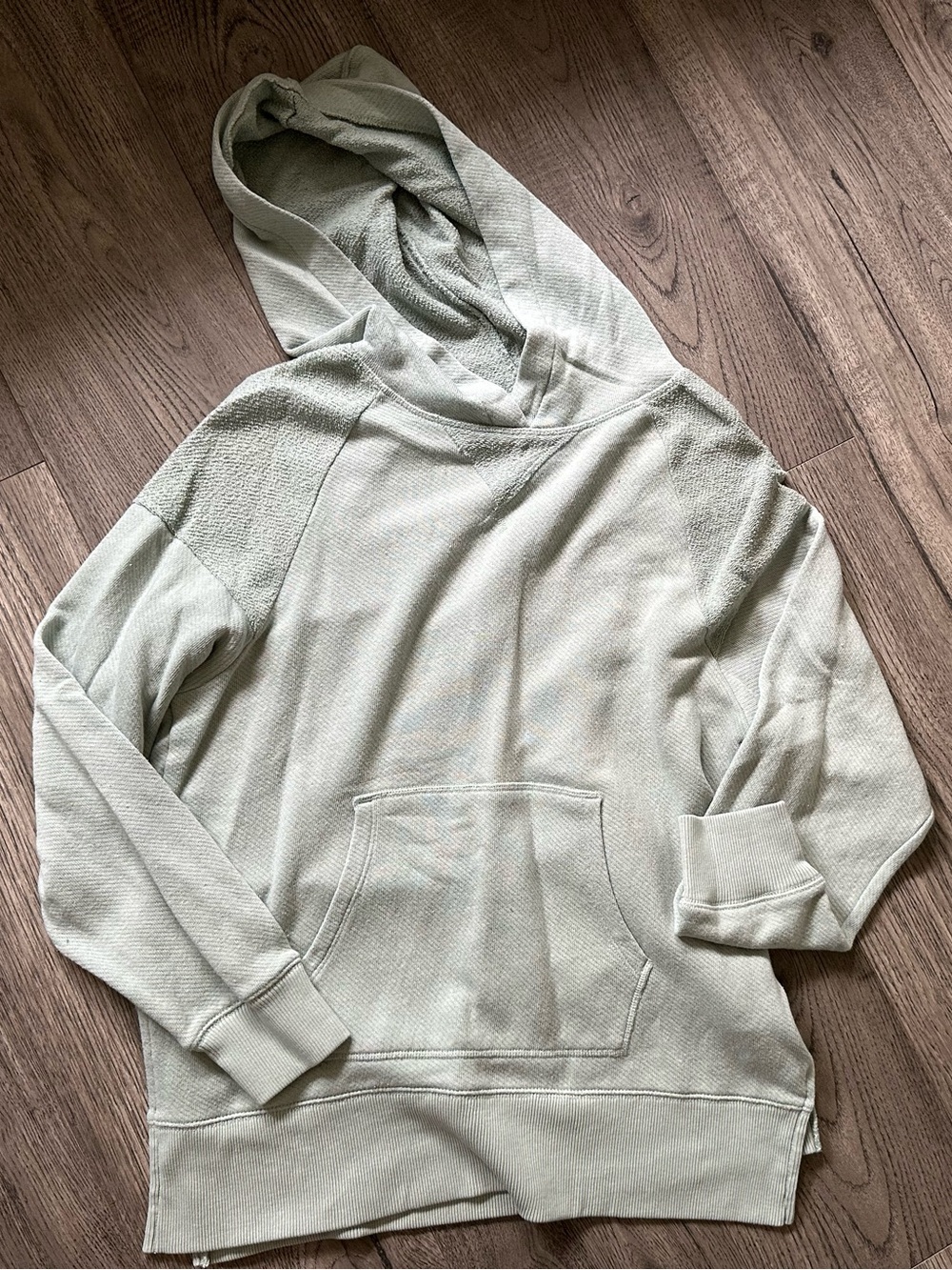 Maurices Light Sage Knit Pullover Hoodie